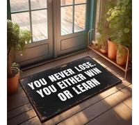 XYBH Tappetini autunnali per porta d'ingresso che non perderai mai. You Either Win or Learn Zerbino per ingresso tappetini per casa (40 x 60 cm)