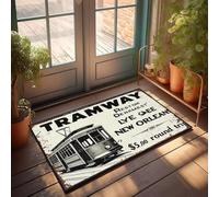 XYBH Tappetini di benvenuto per esterni per progetto di restauro del tram della porta d'ingresso a New Orleans. Zerbino decorativo per portico esterno (40 x 60 cm)