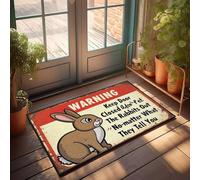 XYBH Tappetini per porta d'ingresso per esterni con scritta "Don't Let The Conigli Out No Matter What They Tell You". Set di tappetini da bagno, decorazioni autunnali per portico di casa (40 x 60 cm)