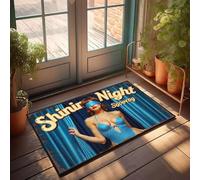 XYBH Tappetini per porta d'ingresso per esterni con scritta "Fall Shining Night" di Suvorov, set di tappetini da bagno, decorazioni autunnali per portico di casa (50 x 80 cm)
