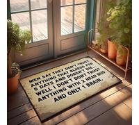 XYBH Tappetino autunnale per esterni con scritta in inglese "Men Say They Don'T Trust Anything That Bleeds For 5 Days And Doesn'T Die. Zerbino invernale di benvenuto per la casa (40 x 60 cm)