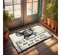 XYBH Tappetino da bagno con scritta in inglese "To A Mouse, On Turning Her Up In A Nest With The Plough". Zerbino da bagno (40 x 60 cm)