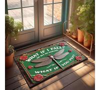XYBH Tappetino da bagno con scritta "What If I Fall?" Oh But My Darling, What If You Fly?, zerbino decorativo per bagno, tappeto autunnale (40 x 60 cm)