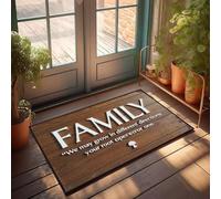 XYBH Tappeto da cucina rustico, motivo: famiglia che cresce in direzioni diverse, radicati insieme, zerbino per casa colonica, tappetino di benvenuto decorazione per piscina (65 x 90 cm)