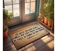 XYBH Tappeto da cucina rustico, tutti gli uomini dovrebbero fare il caffè per Yfer their Women Zerbino Farmhouse Welcome Mat Pool Decor (40 x 60 cm)