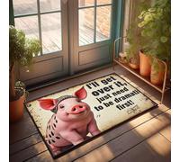 XYBH Tappeto per esterni autunnale per porta d'ingresso, con scritta "I'Ll Get Over It, Just Need To Be Dramatic First!", zerbino divertente per esterni (65 x 90 cm)
