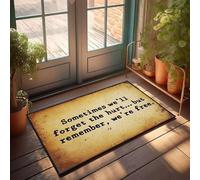 XYBH Tappeto per esterni autunnale per porta d'ingresso Sometimes We'Ll Forget The Hurt... But Remember, We'Re Free. Zerbino divertente per esterni (50 x 80 cm)
