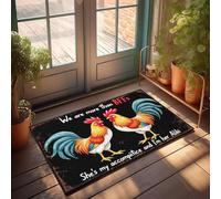 XYBH Tappeto per esterni con scritta "We Are More Than Bffs She's My Accomplice, And I'M Her Alibi - Zerbino divertente per esterni (65 x 90 cm)