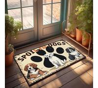 XYBH Tappeto per portico anteriore con cani viziati e i loro ingrati proprietari qui! Zerbino per esterni per porta d'ingresso, decorazione per patio esterno (50 x 80 cm)