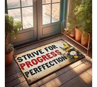 XYBH Tappeto retrò Strive For Progress, Not Perfection. Zerbino per adolescenti e uomini, decorazione cabe (40 x 60 cm)
