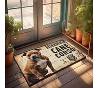 XYBH Welcome-Ish - Zerbino con foto di cane corso, decorazione per la tua stanza, 40 x 60 cm
