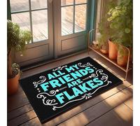 XYBH Welcome Mat Classroom All My Friends Are Flakes. Zerbino da bagno antiscivolo per esterni (65 x 90 cm)