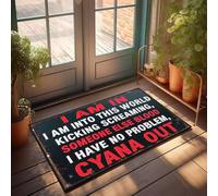 XYBH Zerbini Outdoor I Am In, I Am Into This World Kicking Screaming, Someone Zerbino Grande Tappetino da Bagno Uomo Mobili da Grotta (50 x 80 cm)