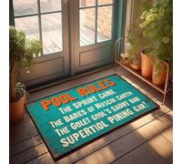 XYBH Zerbini per ingresso esterno casa divertente Pool Rules: The Sprint Came, The Bares Of Nuscin Carth. Zerbino decorativo per la casa tappeto (50 x 80 cm)