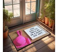 XYBH Zerbino a molla per ingresso esterno, con scritta "Oneth Mo On A Adanyi Age Hape", zerbino per scarpe, decorazioni autunnali per portico di casa (40 x 60 cm)