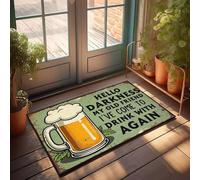 XYBH Zerbino a molla per ingresso esterno Hello Darkness, My Old Friend. I'Ve Come To Drink With Again. Zerbino per scarpe, decorazione autunnale per veranda di casa (65 x 90 cm)