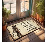 XYBH Zerbino a molla per ingresso esterno, motivo: cowgirls are God's Wildest Angel. Zerbino per scarpe, decorazione autunnale per veranda di casa (40 x 60 cm)