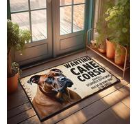 XYBH Zerbino a molla per ingresso esterno ricercato: Cane Corso. Barnsville Disoddrlly Dipartimento. Zerbino per scarpe, decorazioni autunnali per portico di casa (50 x 80 cm)