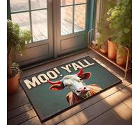 XYBH Zerbino autunnale con scritta "Welcome to our farm!" Moo-Y'All!, zerbino con amici, decorazione per portico, per esterni (40 x 60 cm)