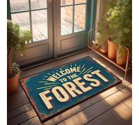 XYBH Zerbino autunnale con scritta "Welcome to the Forest" - Zerbino con scritta "Welcome to the Forest", decorazione per portico per esterni (65 x 90 cm)