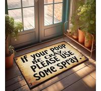 XYBH Zerbino autunnale per esterni con scritta "If your Poop Be Cray, Please Use Some Spray. Zerbino per porta degli amici, decorazione per portico all'aperto (50 x 80 cm)