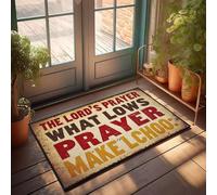 XYBH Zerbino autunnale per ingresso esterno, con scritta in inglese "The Lord's Prayer What Lows Prayer Make 'Lchoo", zerbino per esterni e per ragazzi (50 x 80 cm)