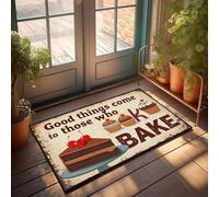 XYBH Zerbino autunnale per ingresso esterno Good Things Come To Those Who Bake. Zerbino per esterni Cool Stuff per ragazzi (40 x 60 cm)