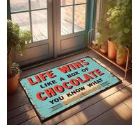 XYBH Zerbino autunnale per ingresso esterno, la vita vince come una scatola di cioccolatini. Zerbino per esterni Cool Stuff per ragazzi (40 x 60 cm)