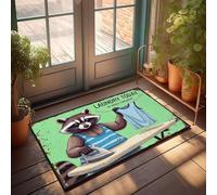 XYBH Zerbino autunnale per ingresso esterno procione stiratura camicia con testo "Laundry Today or Naked Tomorrow". Zerbino per esterni per ragazzi (65 x 90 cm)