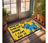 XYBH Zerbino con scarpe dove il sole non splende, I Can Do It. Zerbino decorativo per ingresso esterno a strati tappeto porta d'ingresso (40 x 60 cm)
