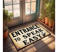 XYBH Zerbino con scritta "Fall Front Door" per ingresso esterno per parlare facilmente, divertente decorazione per la casa e la sala giochi (65 x 90 cm)