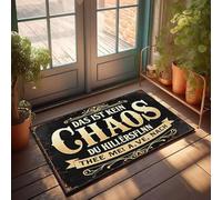 XYBH Zerbino con scritta "Fall This Is Not Chaos, You Killer Follow Me!", zerbino con amici, decorazione per portico, per esterni (40 x 60 cm)