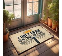 XYBH Zerbino con scritta "Fall Welcome I Only Drink Benitoime On Tears". Zerbino divertente per patio, decorazione da scrivania per uomo (40 x 60 cm)