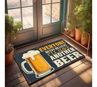 XYBH Zerbino con scritta "Fall Welcome Outdoor, Everyone Needs To Believe I'Ll Have Another Beer". Zerbino per camera da letto, 65 x 90 cm