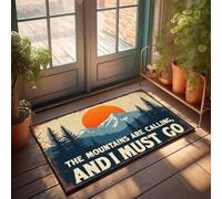 XYBH Zerbino con scritta "Outside Fall The Mountains Are Calling", zerbino per interni ed esterni, decorazione autunnale (40 x 60 cm)