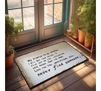 XYBH Zerbino con scritta "Welcome for Front Door Outdoor My Promise To My Children, I Will Not Abbandon You". Zerbino decorativo per casa sul lago, regalo per marito (50 x 80 cm)
