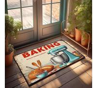 XYBH Zerbino da giardino con decorazione da bar e cottura: perché omicidio è sbagliato. Zerbino per casa colonica tappeto da bagno tappetino estivo (50 x 80 cm)