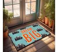 XYBH Zerbino di benvenuto per esterni per porta d'ingresso, cattura i tuoi sogni, spara in grande! Zerbino per esterni decorazione portico anteriore (65 x 90 cm)