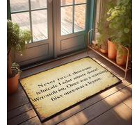 XYBH Zerbino di benvenuto per porta d'ingresso, con scritta "Never Trust Anyone Technically I Adore More Than Once", zerbino autunnale, decorazione per ambienti esterni (65 x 90 cm)