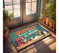 XYBH Zerbino di benvenuto per porta d'ingresso per cottura all'aperto perché omicidio è sbagliato. Zerbino decorativo per casa sul lago, regalo per marito (50 x 80 cm)