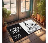 XYBH Zerbino divertente all'aperto Wine & Cheese Club Meeting. Zerbino con scarpe qui tappeto sport bar decorazione (50 x 80 cm)