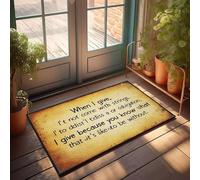 XYBH Zerbino per aula con scritta "When I Give, I Don'T Come With Strings", tappetino da bagno antiscivolo (50 x 80 cm)