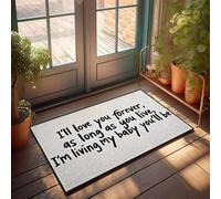 XYBH Zerbino per esterni con scritta in inglese "I'Ll Love You Forever, As Long As You Live". Zerbino per porta d'ingresso, per esterni, portico anteriore, decorazione autunnale (65 x 90 cm)