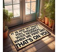 XYBH Zerbino per esterni con scritta in inglese "It's Not My Fault You Thought I Was Normal", grande tappetino da bagno per mobili da grotta (40 x 60 cm)