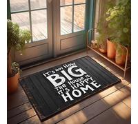 XYBH Zerbino per esterni con scritta "It's Not How Big The House Is, It's Happy Home", zerbino per porta d'ingresso, per esterni, portico anteriore, decorazione autunnale (65 x 90 cm)