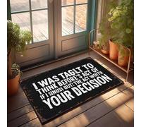 XYBH Zerbino per esterni con zampa pensa prima di agire; Your Decision Matters. Zerbino per porta d'ingresso, decorazione per camera da uomo (65 x 90 cm)