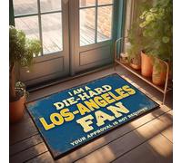 XYBH Zerbino per esterni e casa, con scritta "I Am A Die-Hard Fan", tappeto divertente da bagno (40 x 60 cm)