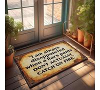XYBH Zerbino per esterni e casa, con scritta "I am always delappointed when a liar's pants don'T Actually Catch On Fire". Zerbino da esterno Tappeto da bagno divertente (50 x 80 cm)