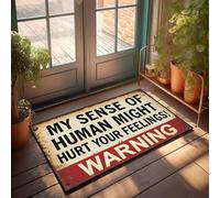XYBH Zerbino per esterni My Sense Of Human Might Hurt Your Feelings! Zerbino per videogiochi, accessori per interni per porta d'ingresso (50 x 80 cm)