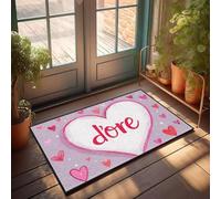 XYBH Zerbino per ingresso esterno, cornice a forma di cuore con la parola d'oro al centro, zerbino, decorazione per balcone, camera da letto, per uomo (40 x 60 cm)